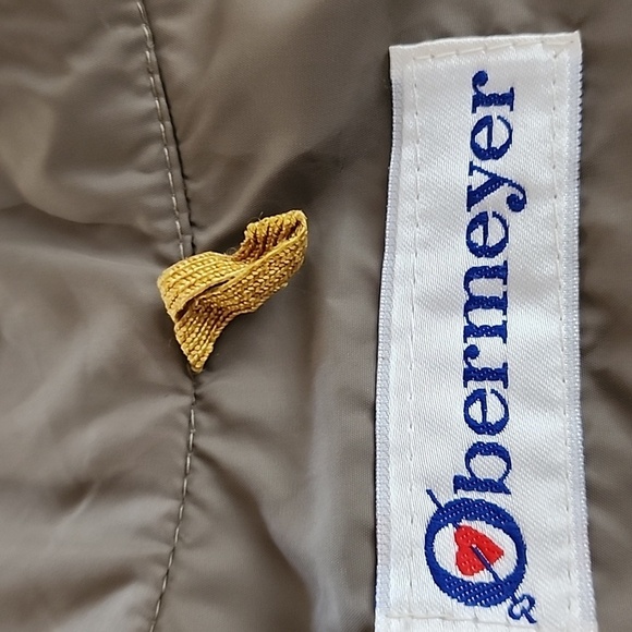 VTG 80s Obermeyer Women's Goose Down Tan Carson Vest Size Small - Picture 12 of 14